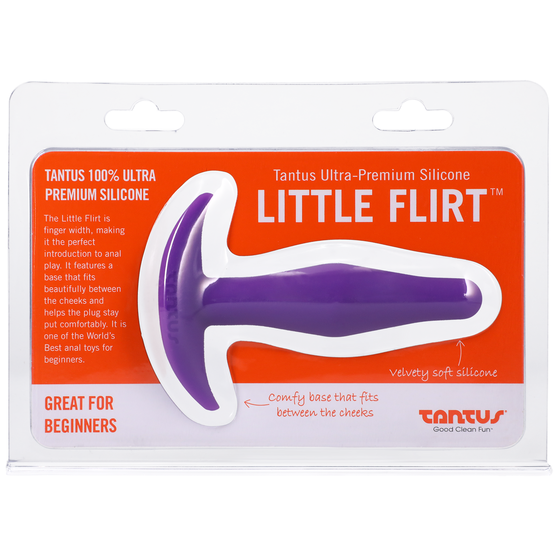 Tantus Silicone Little Flirt Butt Plug Purple Haze Tantus