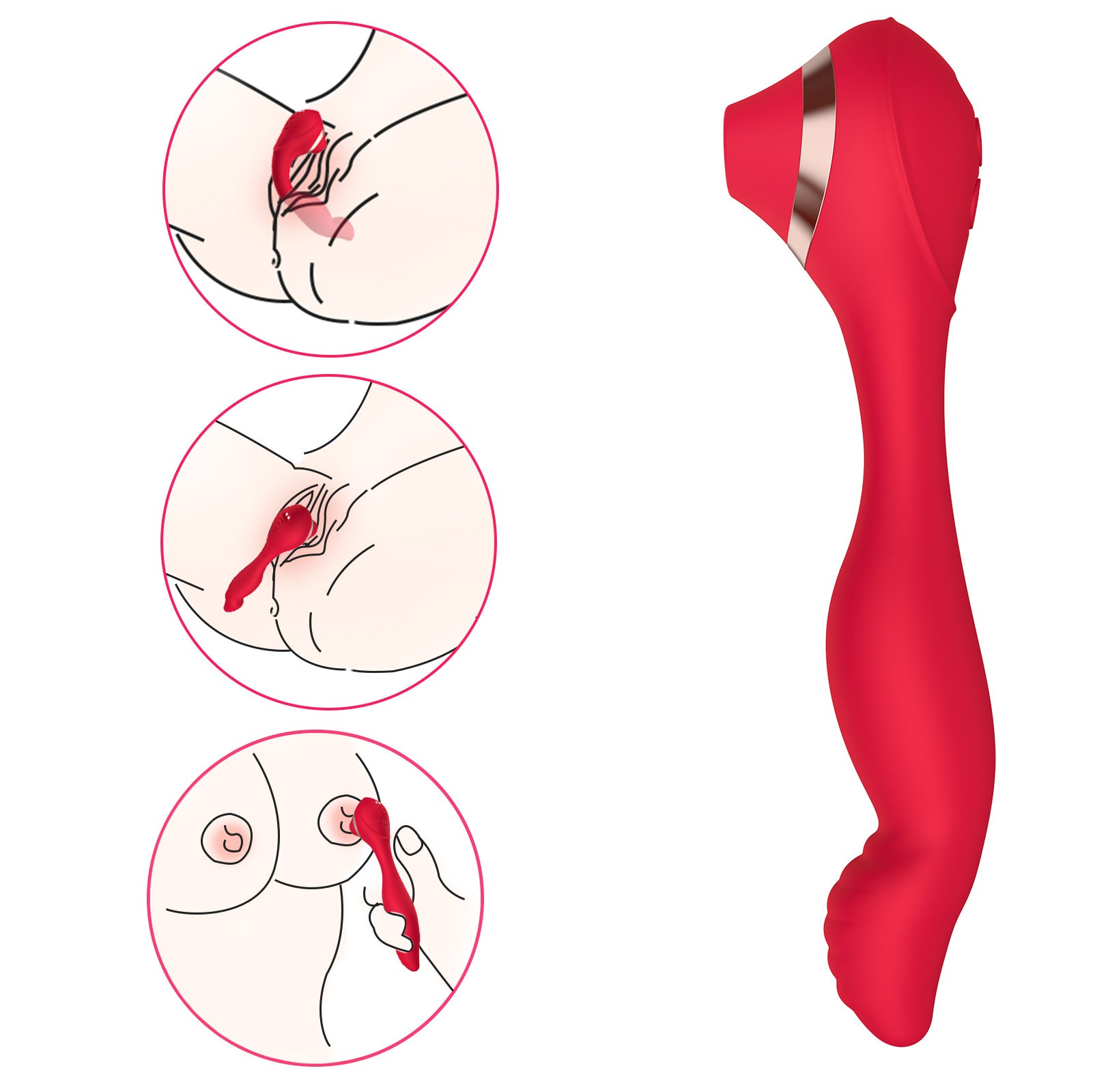 Cupid Magic Finger Pulls Sucking Vibrator Sex Toys Female Masturbator Massage Stick 7-Frequency Vibration - Random Unicorn