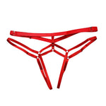 Plus Size Sexy Open Panties Transparent Buttocks Lace Up Thong For Women - Random Unicorn