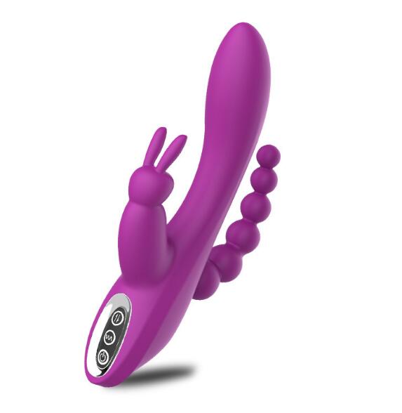 12 Speeds Waterproof Rechargeable Rabbit Vibrator G-spot and P-spot Anal Clit Stimulator Dildo Adult Sex Toys for Women - Random Unicorn