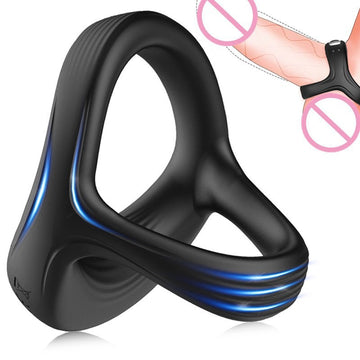 Orena Male Y-Type Lock Fine Ring Pure Silicone Three-Ring Male Bondage Ring Scrotum Ring Gay Sex Toys - Random Unicorn