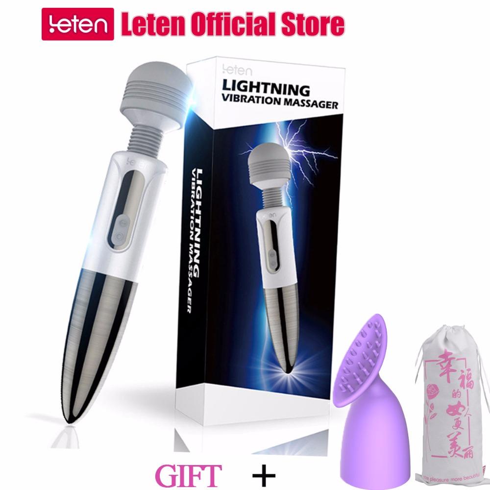 LETEN Vibrator Sex Toy For Women 360 Rotating Handheld Powerful Vibration Massager Cordless Female Masturbator - Random Unicorn