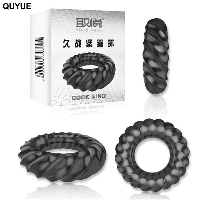 QUYUE Cock ring Penis sleeve Delay ejaculation Adult sex toys for men Cockring Cock rings Anel peniano Anillo pene Sex products - Random Unicorn