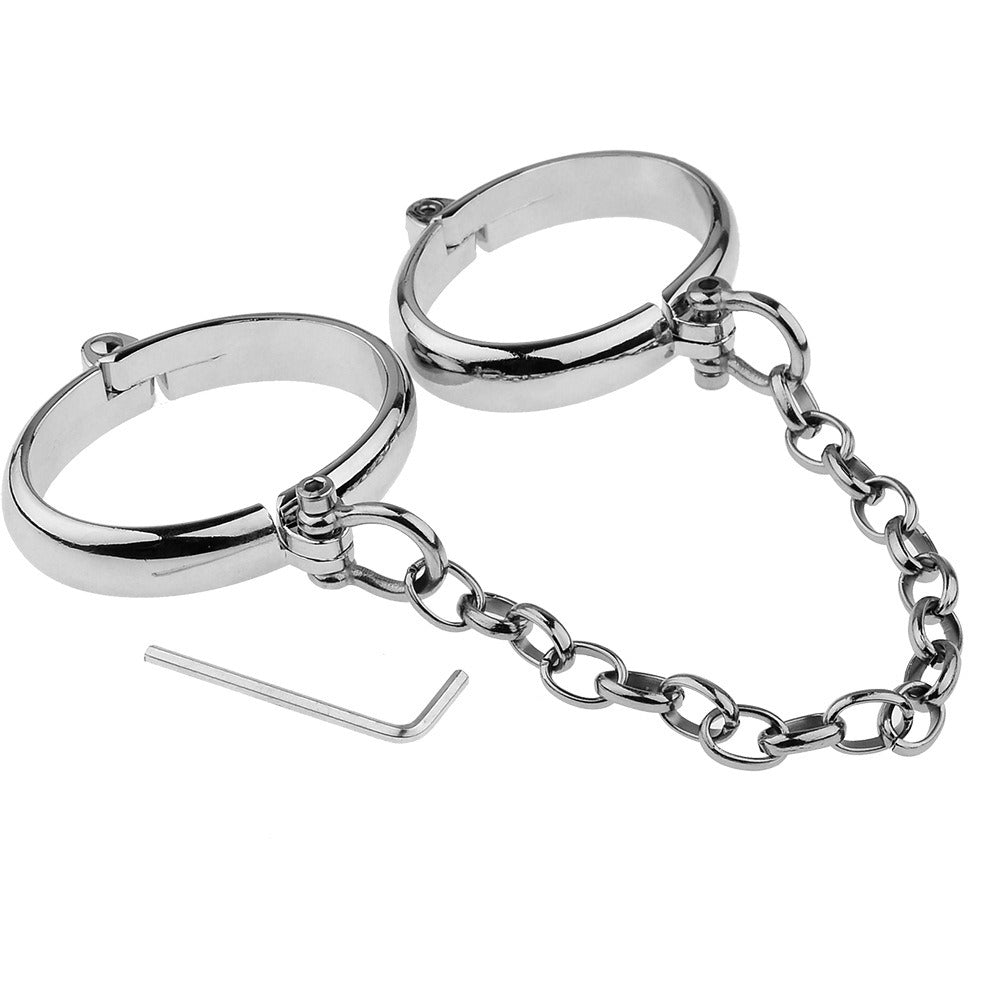 Sex Products Metal Handcuffs Foot Cuffs Oval Handcuffs Foot Shackles Sm Sex Products For Men And Women Tie Hands Toys - Random Unicorn