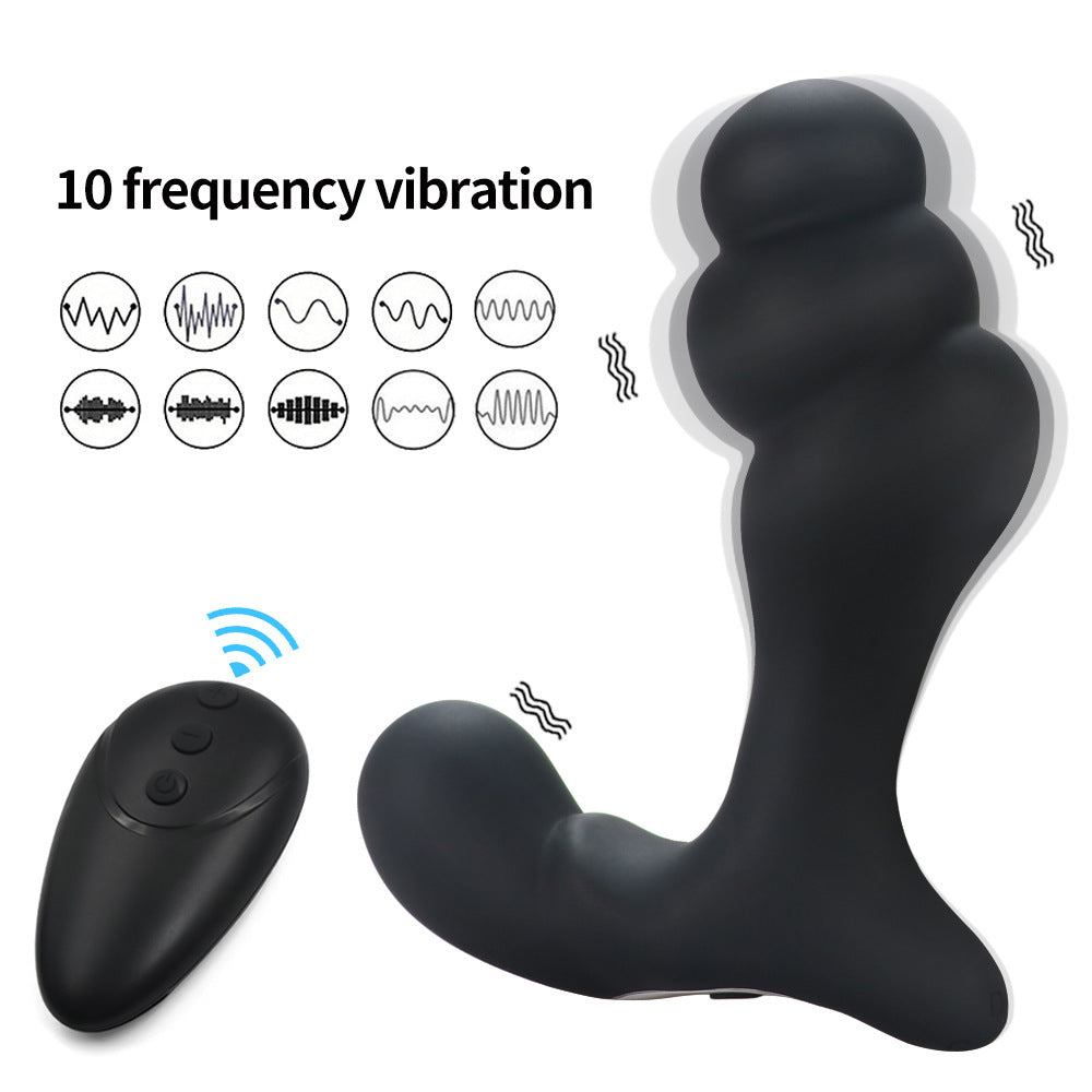 Adult Products Charging Remote Control Silicone Male Prostate Massager Vibrating Back Court Anal Plug - Random Unicorn