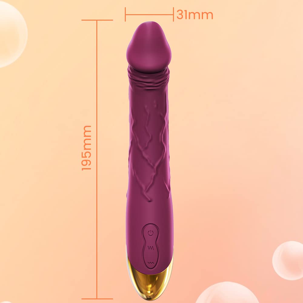 7.6 Inch Realistic Dildo Vibrator for Women，10 Powerful Vibration Modes for Clitoral and G-spot Stimulation, Waterproof Rose Adult Sex Toys for Women and Couples - Random Unicorn