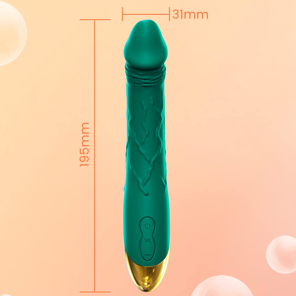 7.6 Inch Realistic Dildo Vibrator for Women，10 Powerful Vibration Modes for Clitoral and G-spot Stimulation, Waterproof Rose Adult Sex Toys for Women and Couples - Random Unicorn