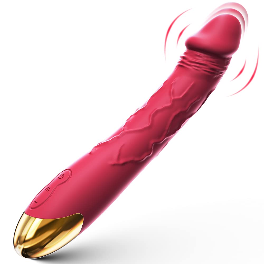 7.6 Inch Realistic Dildo Vibrator for Women，10 Powerful Vibration Modes for Clitoral and G-spot Stimulation, Waterproof Rose Adult Sex Toys for Women and Couples - Random Unicorn