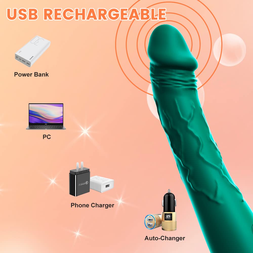 7.6 Inch Realistic Dildo Vibrator for Women，10 Powerful Vibration Modes for Clitoral and G-spot Stimulation, Waterproof Rose Adult Sex Toys for Women and Couples - Random Unicorn