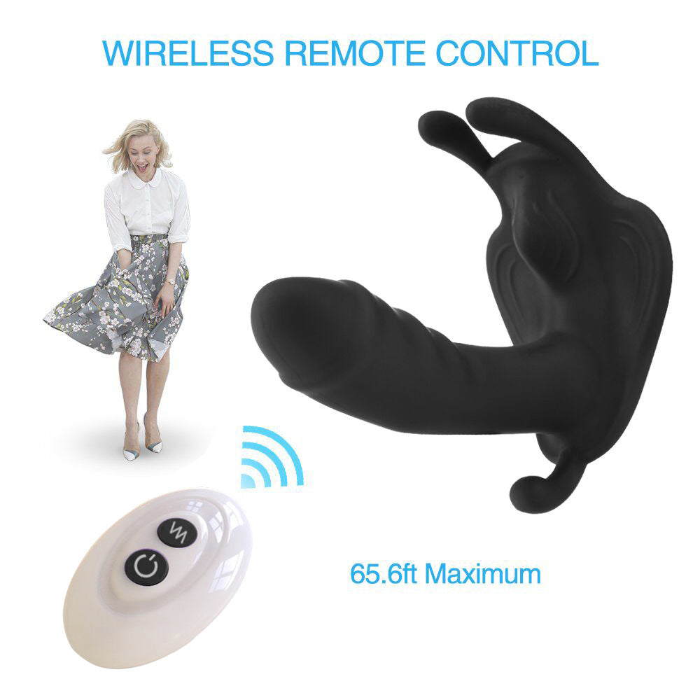 Invisible Remote Control Wearing Butterflies Popular Powerful to Shock Women's Couple's Sexual Interest Sex Appliance - Random Unicorn