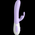 Leten USB Charge 2 Motor G Spot Clitoris Anal Dildo Rabbit Swing Vibrator Sex Toys - Random Unicorn