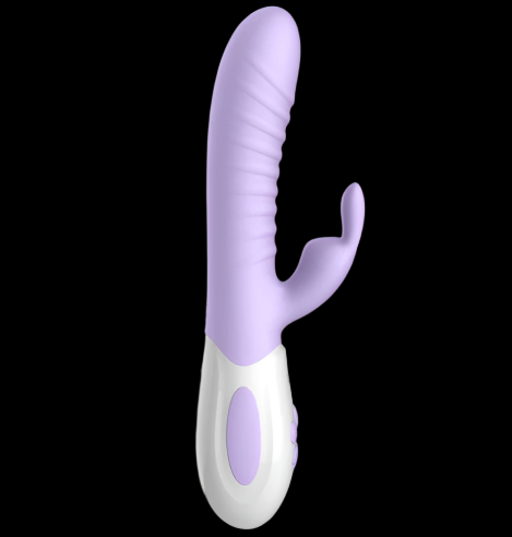 Leten USB Charge 2 Motor G Spot Clitoris Anal Dildo Rabbit Swing Vibrator Sex Toys - Random Unicorn