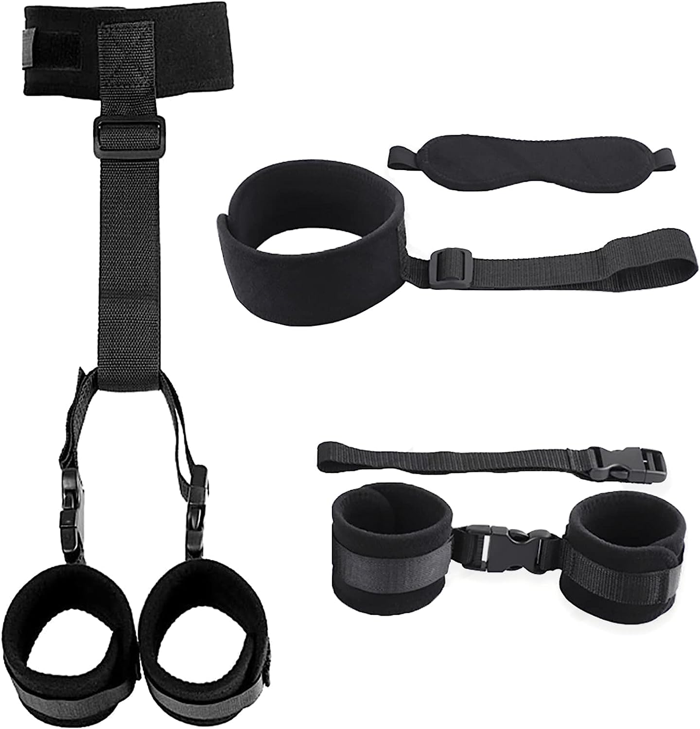 BDSM Neck to Wrist Restraints Bondage Set - Behind Back Handcuffs Collar with Blindfold Adjustable Bondage Set Bed SM Games Play Sex Toys for Couples - Random Unicorn