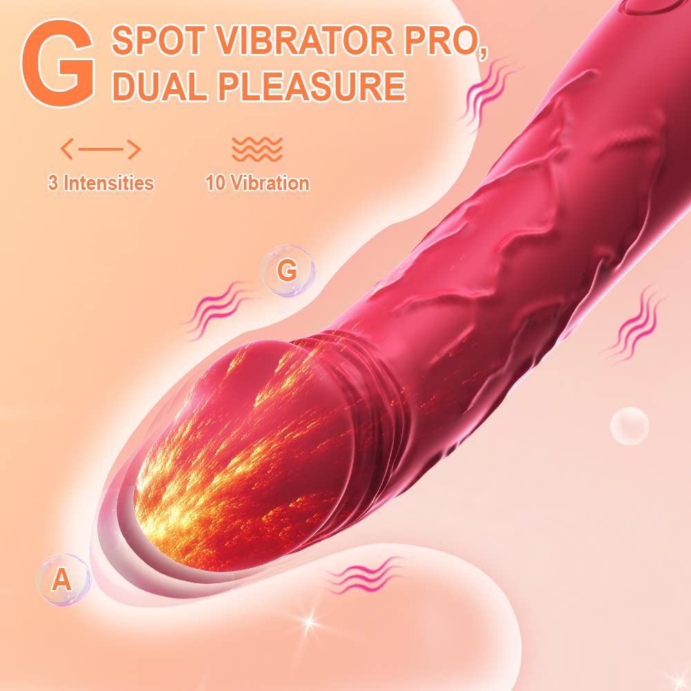 7.6 Inch Realistic Dildo Vibrator for Women，10 Powerful Vibration Modes for Clitoral and G-spot Stimulation, Waterproof Rose Adult Sex Toys for Women and Couples - Random Unicorn