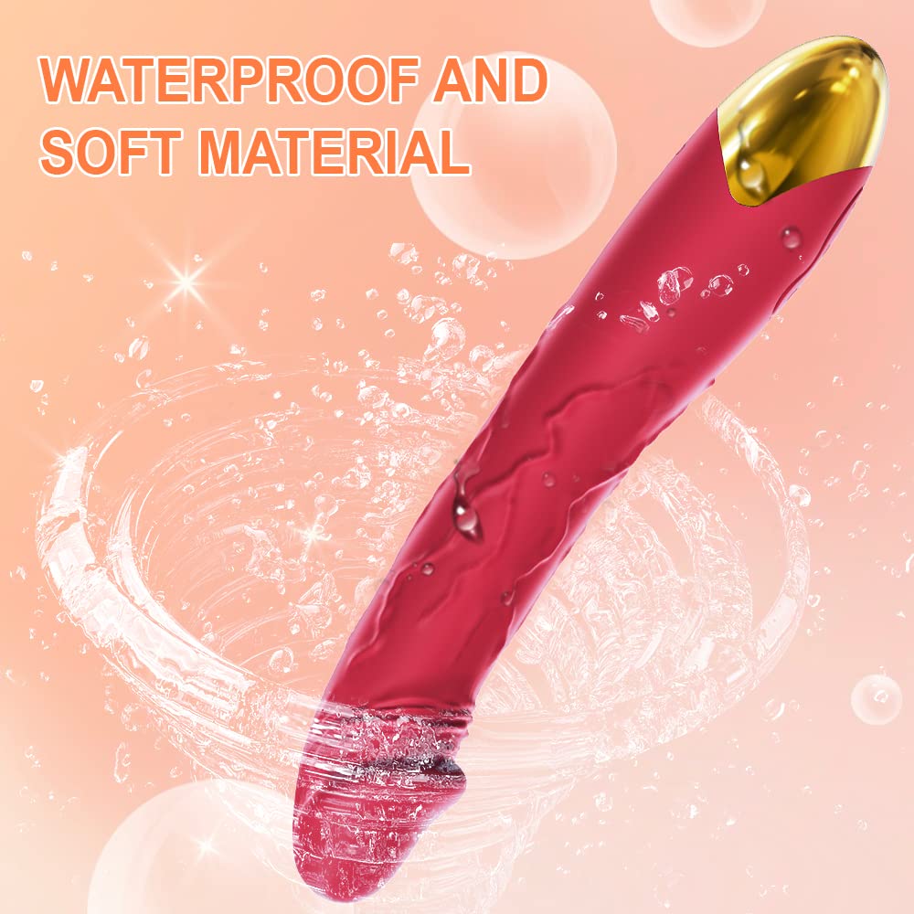 7.6 Inch Realistic Dildo Vibrator for Women，10 Powerful Vibration Modes for Clitoral and G-spot Stimulation, Waterproof Rose Adult Sex Toys for Women and Couples - Random Unicorn