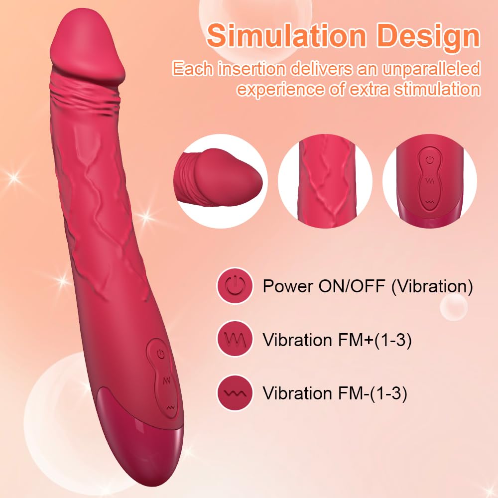 7.6 Inch Realistic Dildo Vibrator for Women，10 Powerful Vibration Modes for Clitoral and G-spot Stimulation, Waterproof Rose Adult Sex Toys for Women and Couples - Random Unicorn