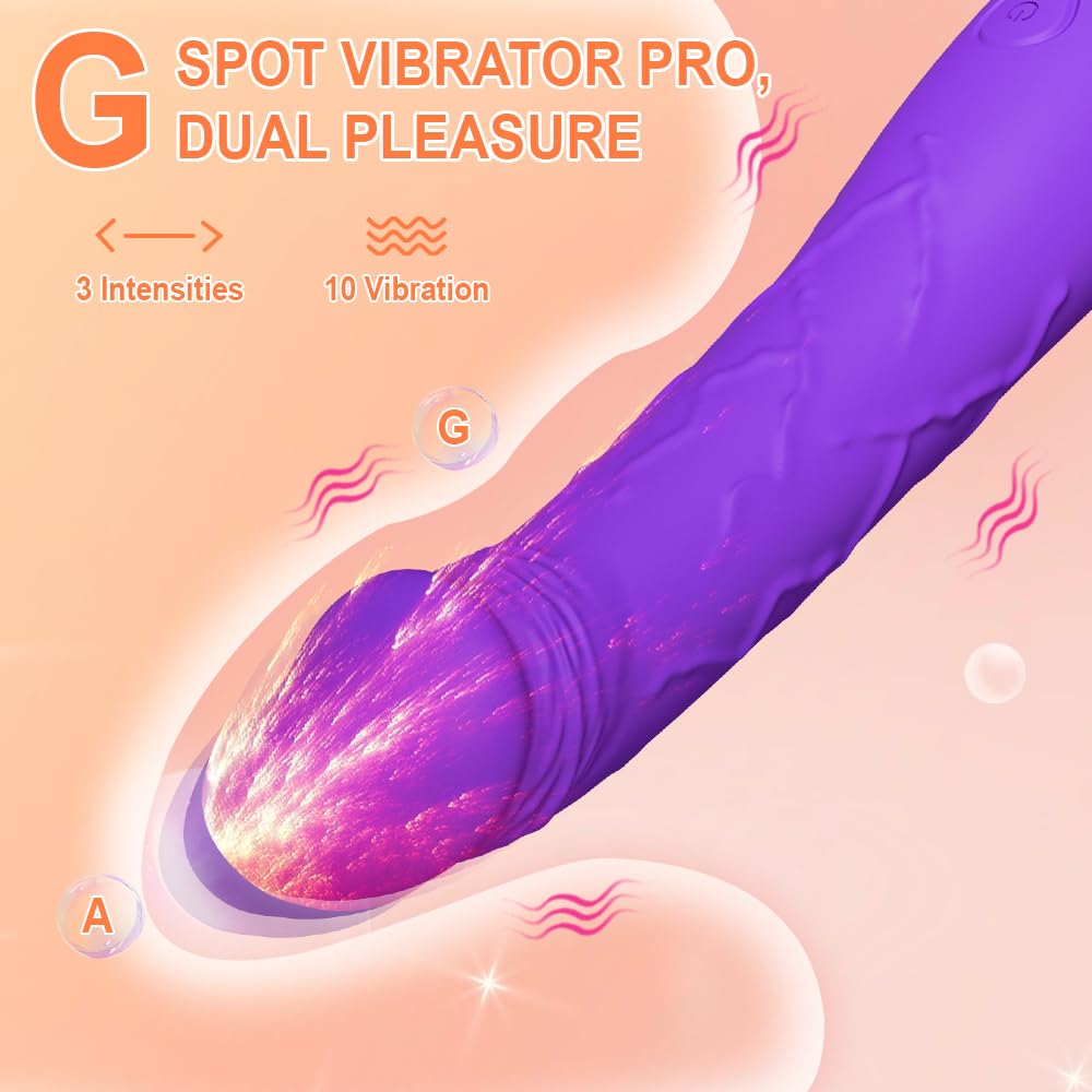 7.6 Inch Realistic Dildo Vibrator for Women，10 Powerful Vibration Modes for Clitoral and G-spot Stimulation, Waterproof Rose Adult Sex Toys for Women and Couples - Random Unicorn