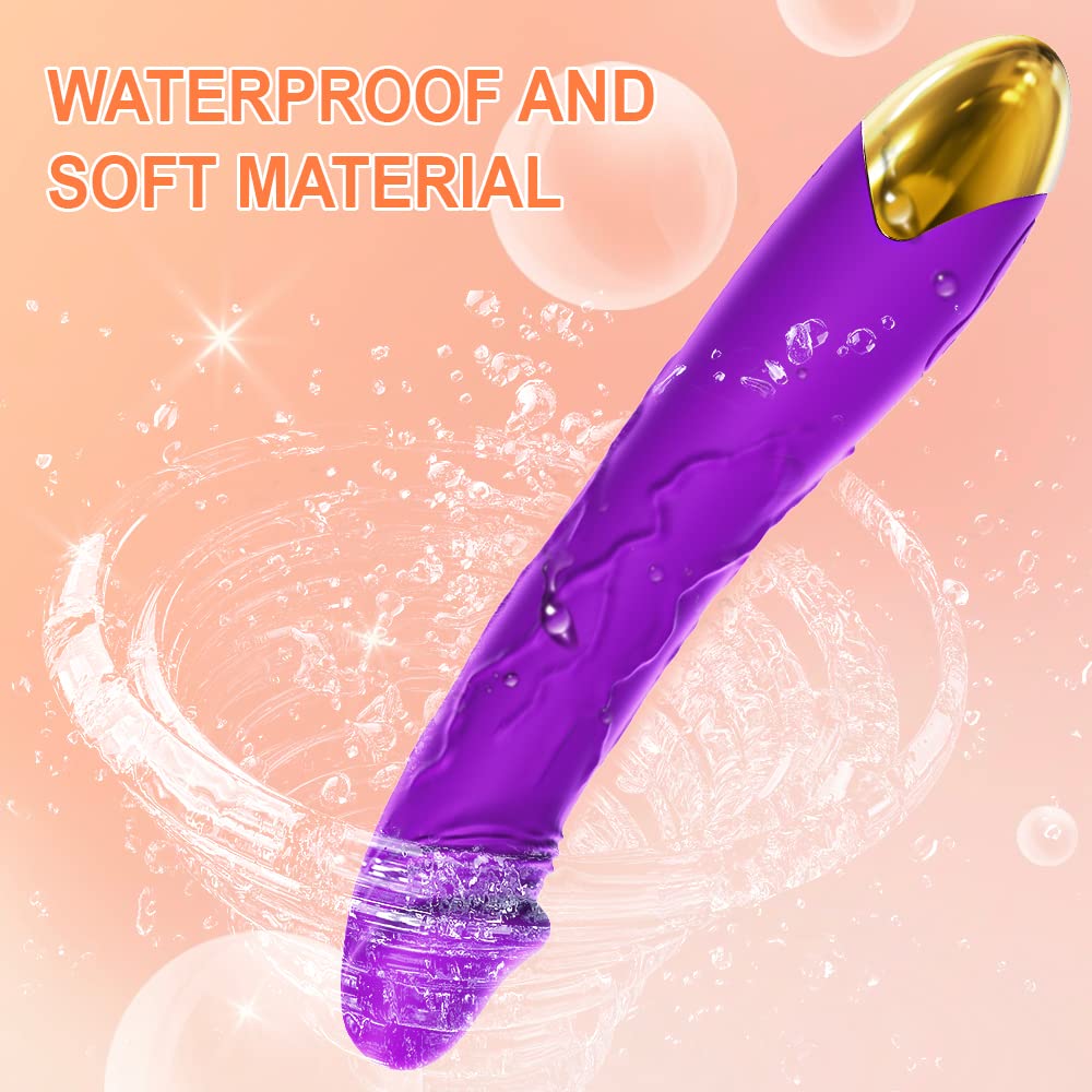 7.6 Inch Realistic Dildo Vibrator for Women，10 Powerful Vibration Modes for Clitoral and G-spot Stimulation, Waterproof Rose Adult Sex Toys for Women and Couples - Random Unicorn