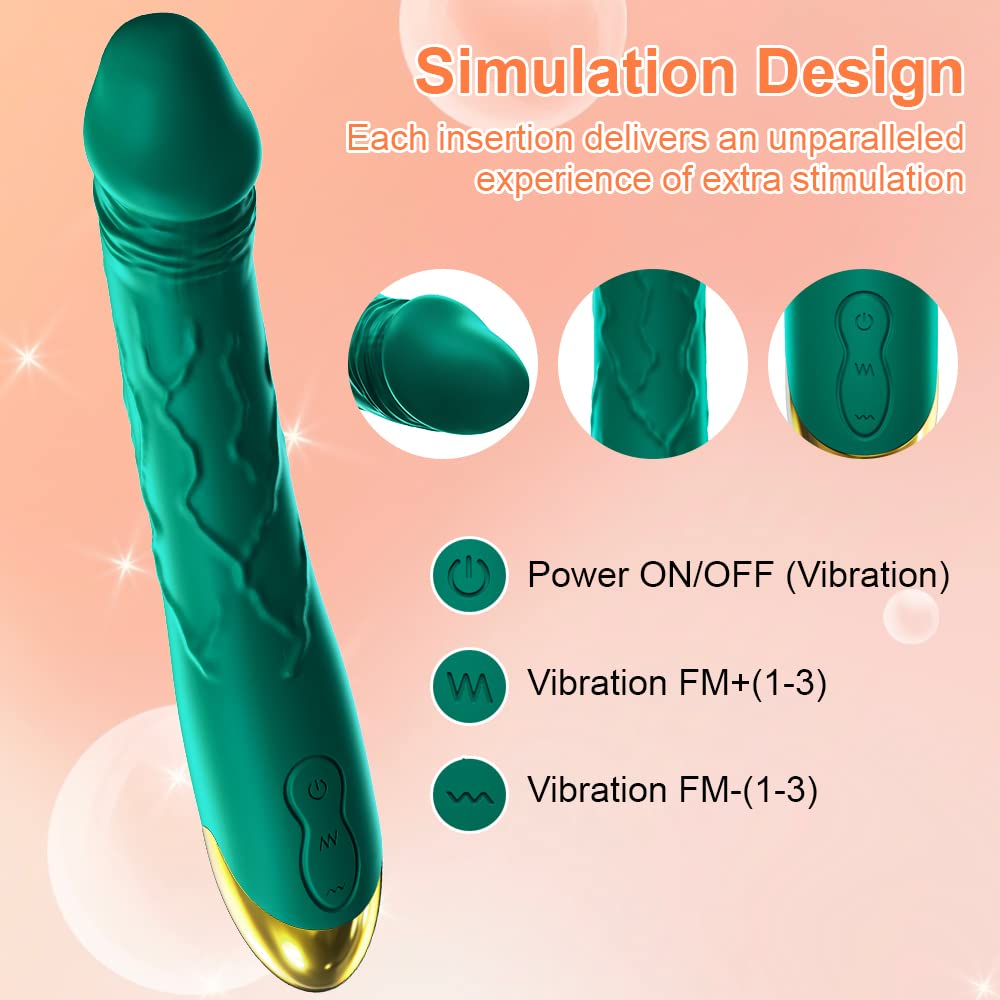 7.6 Inch Realistic Dildo Vibrator for Women，10 Powerful Vibration Modes for Clitoral and G-spot Stimulation, Waterproof Rose Adult Sex Toys for Women and Couples - Random Unicorn