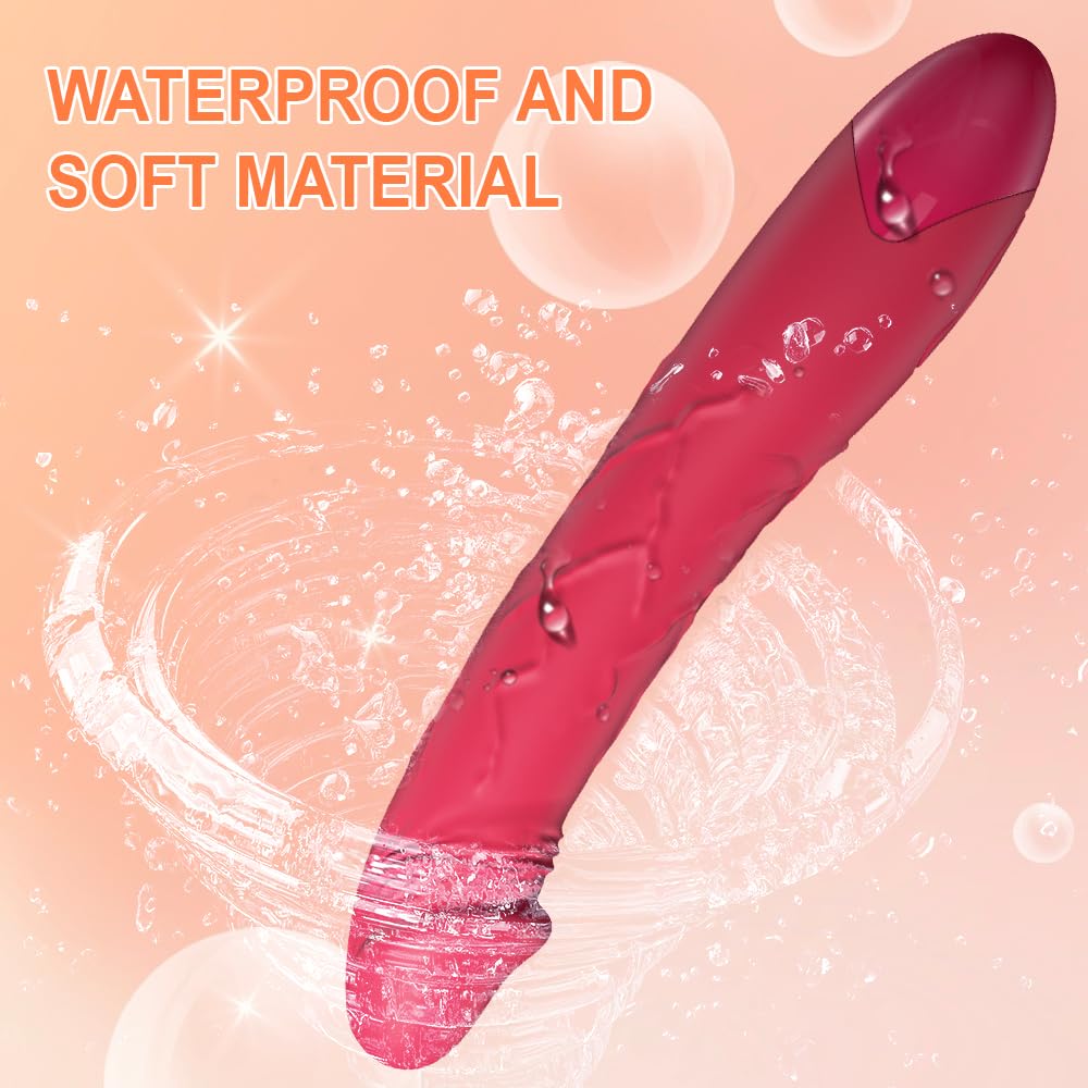 7.6 Inch Realistic Dildo Vibrator for Women，10 Powerful Vibration Modes for Clitoral and G-spot Stimulation, Waterproof Rose Adult Sex Toys for Women and Couples - Random Unicorn