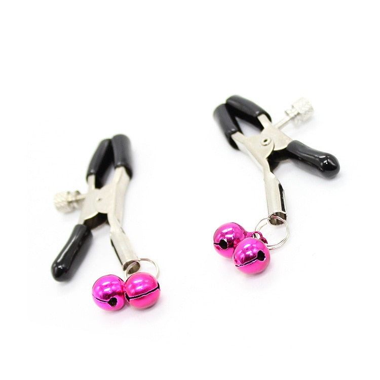 1Pair Sexy Nipple Clamp Female Breast Bdsm Small Bell Toys Sexy Products Exotic Accessories - Random Unicorn