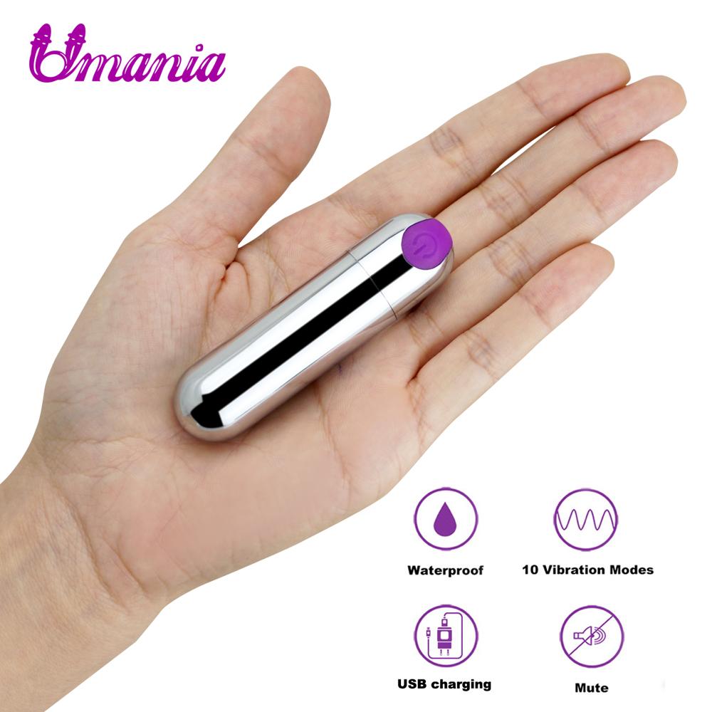 Powerful Mini Bullet Shape Vibrator For Beginners, Waterproof 10 Speeds Vibration Clitoral Stimulation Adult Sex Toys - Random Unicorn