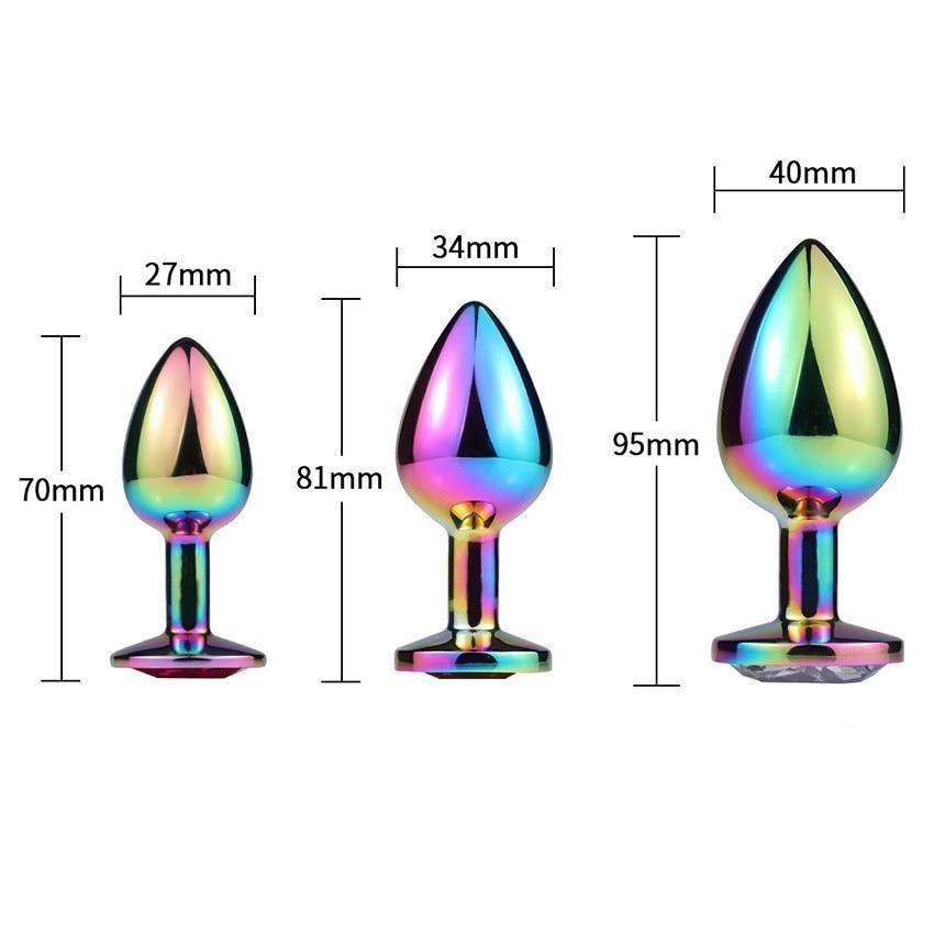 Metal Colorful Anal Plug Anal Expansion Adult Supplies Sex Training Toys Masturbation Male And Female Appliances - Random Unicorn