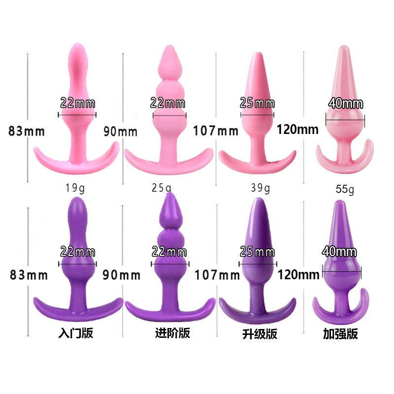 Posterior silicone anal plug, anal bead string, beginner's advanced extreme pleasure, female masturbation equipment, sexual adult products - Random Unicorn