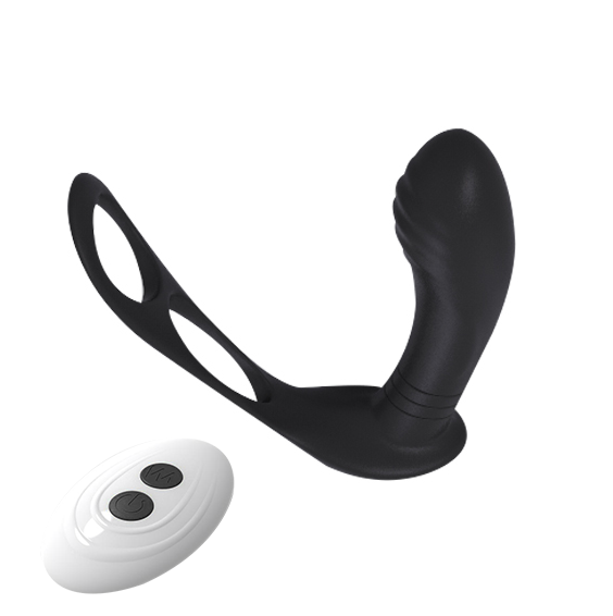 Remote Off-Site Control Double Ring Posterior Prostate Exercise Powerful Vibrator Couples Flirting Supplies - Random Unicorn