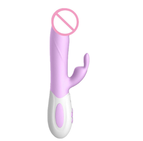 Leten USB Charge 2 Motor G Spot Clitoris Anal Dildo Rabbit Swing Vibrator Sex Toys - Random Unicorn