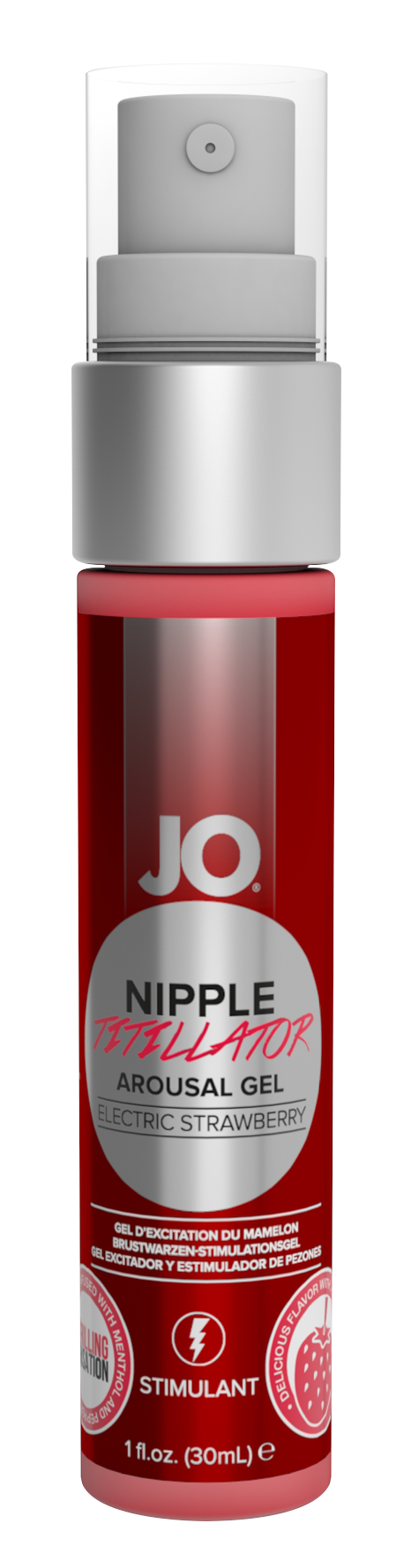 JO Nipple Titillator - Strawberry - Stimulant 1 floz / 30 mL JO Lubricants