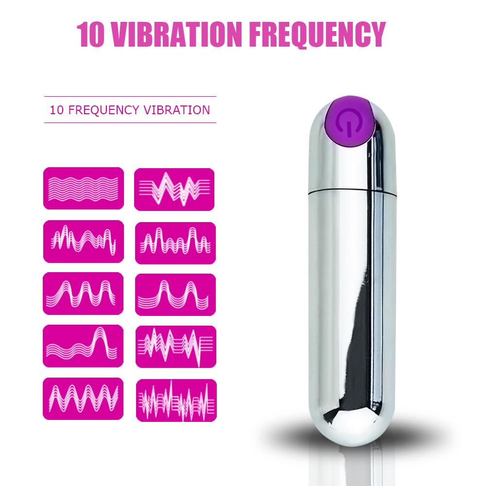 Powerful Mini Bullet Shape Vibrator For Beginners, Waterproof 10 Speeds Vibration Clitoral Stimulation Adult Sex Toys - Random Unicorn