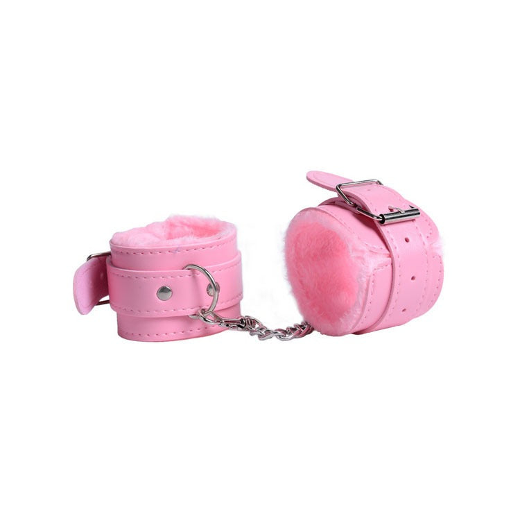 Funny Leather Plush Handcuffs Alternative Toys Binding Tease Shackle Handcuffs - Random Unicorn