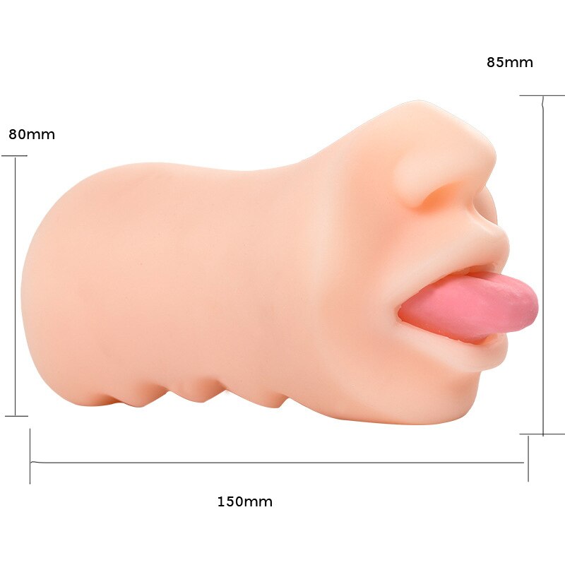 Adult Products Artificial Real Feeling 3D Deep Throat Male Masturbator Oral Masturbator Pocket Tongue Oral Sex Toys For Men - Random Unicorn