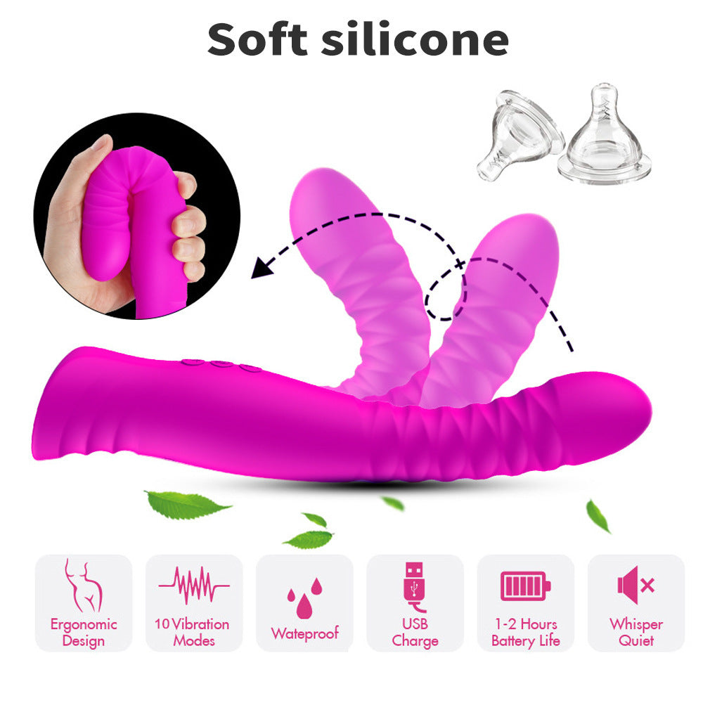 Adult Supplies Rechargeable Finger Thread G-Spot Vibrator Female Masturbation Massage AV Vibrator - Random Unicorn