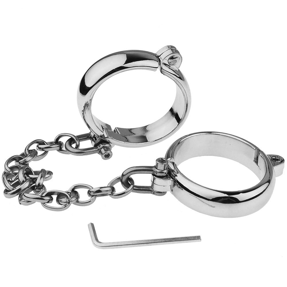 Sex Products Metal Handcuffs Foot Cuffs Oval Handcuffs Foot Shackles Sm Sex Products For Men And Women Tie Hands Toys - Random Unicorn