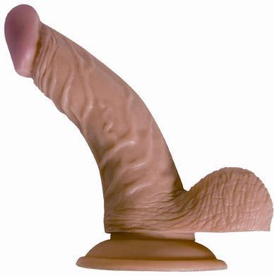 All American Whopper Vibrating 7 inches Dildo, Balls Beige Nasstoys