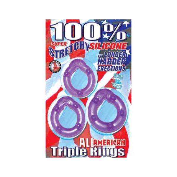 All American Triple Rings (clear/purple) Nasstoys