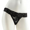 Discreet Delight Vibrating Lace Thong in Black Pipedream Products