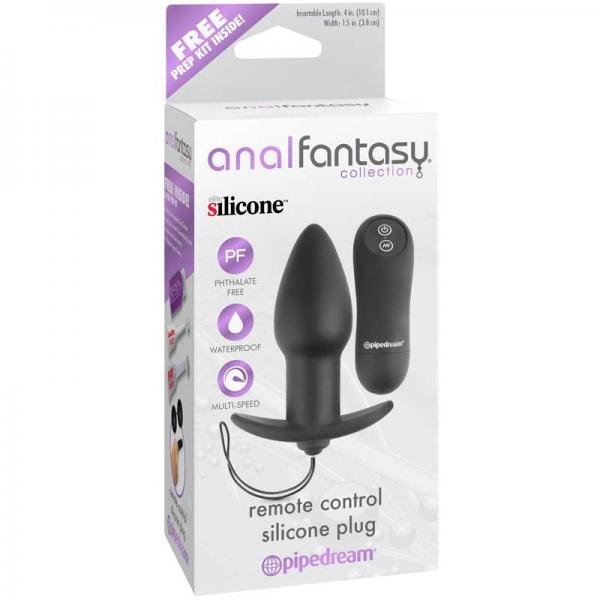 Anal Fantasy Remote Control Silicone Plug Black Pipedream Products