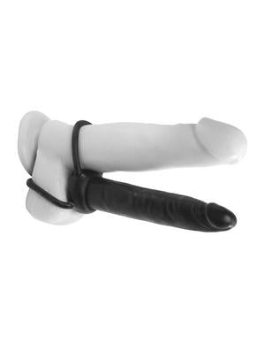 Anal Fantasy Double Trouble Cock Ring Black Pipedream Products