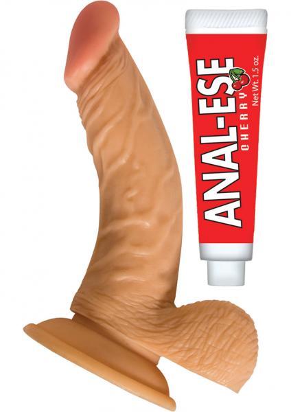 All American Whoppers 6.5 inches Curved Dong Balls + Anal Ese Nasstoys