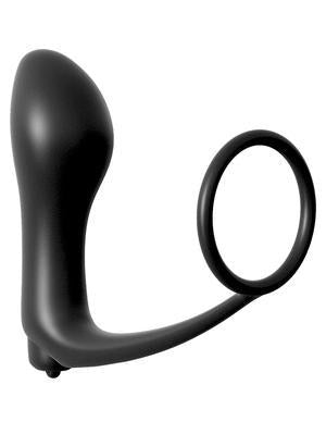 Anal Fantasy Ass Gasm Cockring Vibrating Plug Black Pipedream