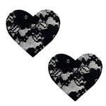 Heart-Shaped Black Lace Nipple Covers by Neva Nude Neva Nude