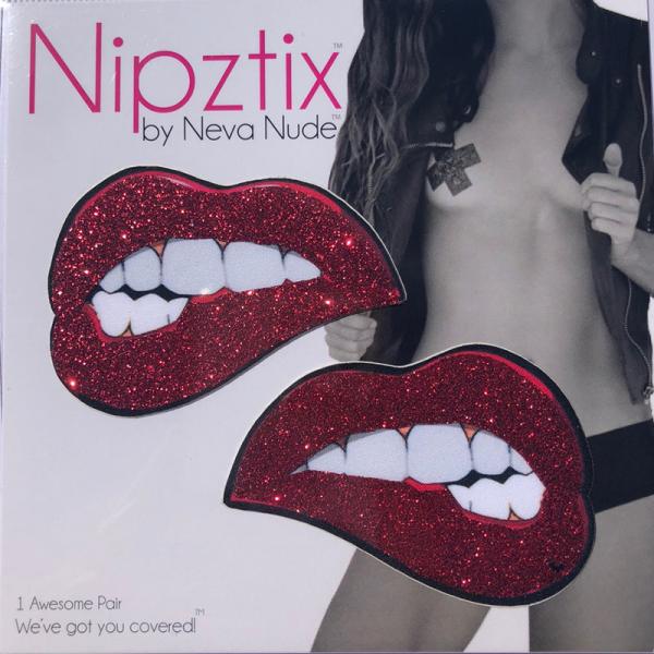 Neva Nude Bite Me Glitter Red Nipple Covers Neva Nude