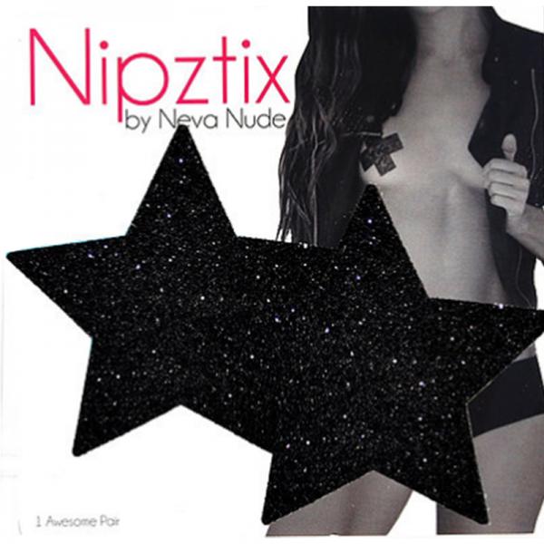 Sparkling Star Black Nipple Covers by Neva Nude Neva Nude