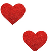 Red Glitter Heart Nipple Covers by Neva Nude Neva Nude