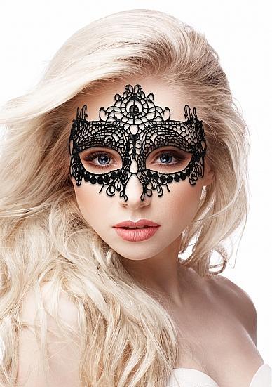 Seductive Black Lace Venetian Eye Mask by Ouch! Shots Toys