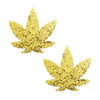 Glittering Gold Weed Leaf Pasties by Neva Nude Neva Nude