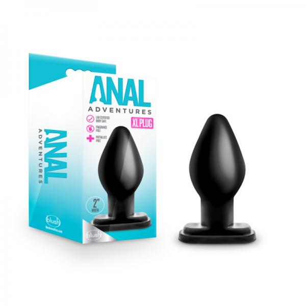 Anal Adventures Xl Plug Black Blush Novelties